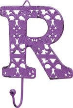 Load image into Gallery viewer, NEW Fancy Metal Letter R Hook - 32602 - Various Colors
