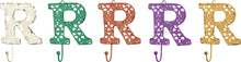 Load image into Gallery viewer, NEW Fancy Metal Letter R Hook - 32602 - Various Colors
