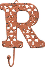 Load image into Gallery viewer, NEW Fancy Metal Letter R Hook - 32602 - Various Colors
