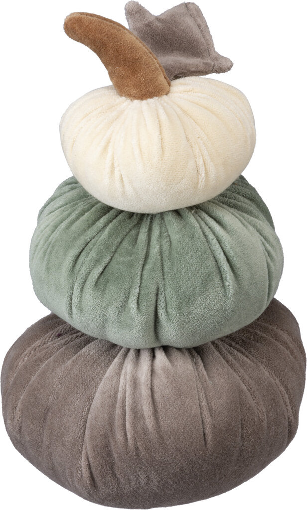NEW Gray And Sage Pumpkin Stack - 104246