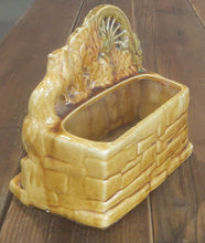 Load image into Gallery viewer, 7&quot; Vintage McCoy Ceramic Spinning Wheel Planter
