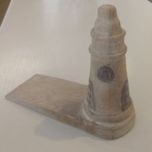 Load image into Gallery viewer, NEW Hand-Carved Acacia Wood Lighthouse Door Stop - DSLH-8W
