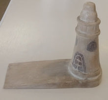 Load image into Gallery viewer, NEW Hand-Carved Acacia Wood Lighthouse Door Stop - DSLH-8W
