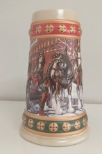 Load image into Gallery viewer, 1993 Budweiser Holiday Stein "Hometown Holiday"
