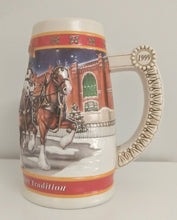 Load image into Gallery viewer, 1999 Budweiser Holiday Stein CS389 &quot;A Century of Tradition 1900-1999&quot;
