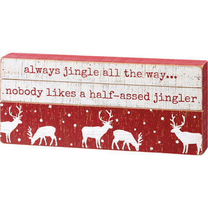 NEW Always Jingle All The Way Slat Box Sign - 112358