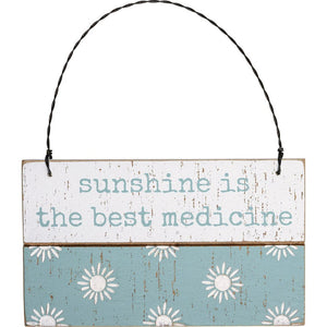 NEW Sunshine Is The Best Medicine Slat Ornament - 112317