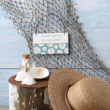 Load image into Gallery viewer, NEW Beach More Worry Less Slat Ornament - 112316
