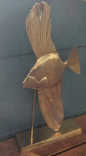 Load image into Gallery viewer, 24&quot; Brass Fish on Stand
