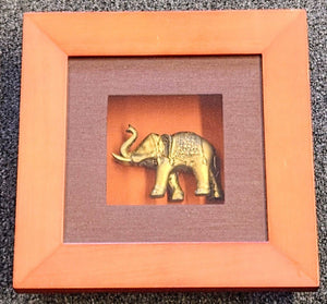 11" x 11" Elephant in Framed Shadow Box