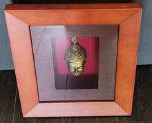 Load image into Gallery viewer, 11" x 13" Buddha Head in Framed Shadow Box
