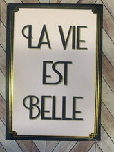 Load image into Gallery viewer, NEW 6.5x 4.5 &quot;La Vie Est Belle&quot; Tray in Box by Rosanna
