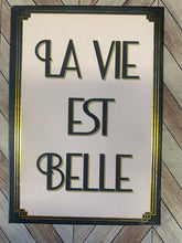 Load image into Gallery viewer, NEW 6.5x 4.5 "La Vie Est Belle" Tray in Box by Rosanna
