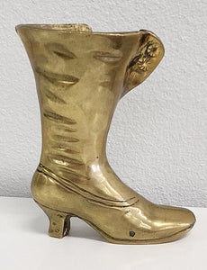 Vintage Brass Victorian Ladies Boot