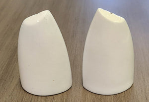 White Ceramic Salt & Pepper Shakers