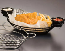 Load image into Gallery viewer, American Metalcraft Oval Wire Basket with Ramekin Holder BSKB811
