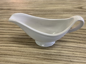 8" Vintage Hall White Porcelain Gravy Boat