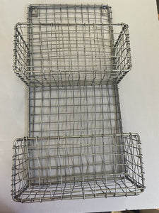NEW Wire Wall Mount Storage Two Basket
