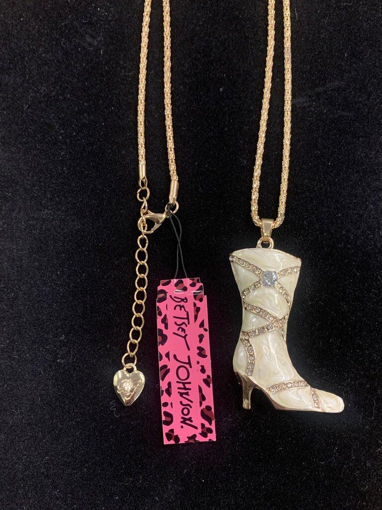 Betsey Johnson Boot Necklace