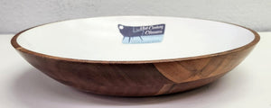 NEW 11.75" Shallow Round Acacia Wood Bowl Thirstystone