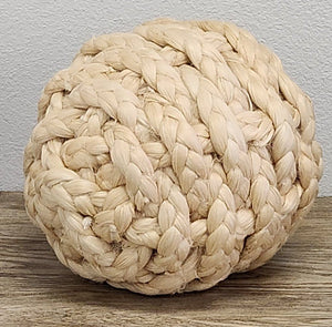 NEW 10" Braided Rope Ball Decor - Natural
