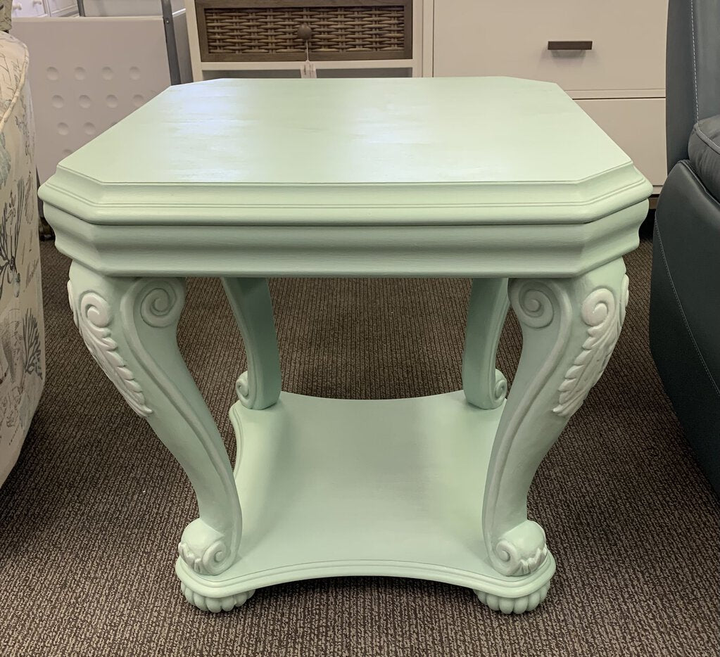 Hand Painted Seaglass End Table