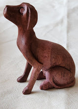 Load image into Gallery viewer, NEW Acacia Wood Carved Sitting Dog
