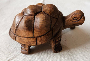 NEW Acacia Wood Carved Turtle