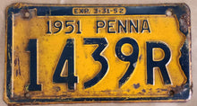 Load image into Gallery viewer, PAIR 1951 Pennsylvania License Plates - 1439R
