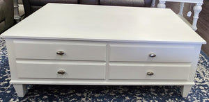 Painted Ethan Allen Coffee Table - Two Drawers