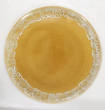 Load image into Gallery viewer, Gold Drip Glaze Stoneware Platter
