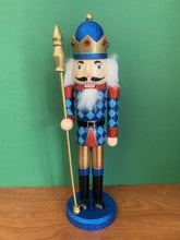 Load image into Gallery viewer, Blue Wooden Nutcracker
