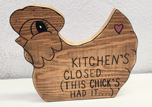 Load image into Gallery viewer, Handcrafted Wood Chicken Plaque
