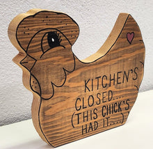 Load image into Gallery viewer, Handcrafted Wood Chicken Plaque
