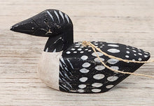 Load image into Gallery viewer, Carved Wood Loon Ornament
