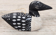 Load image into Gallery viewer, Carved Wood Loon Ornament
