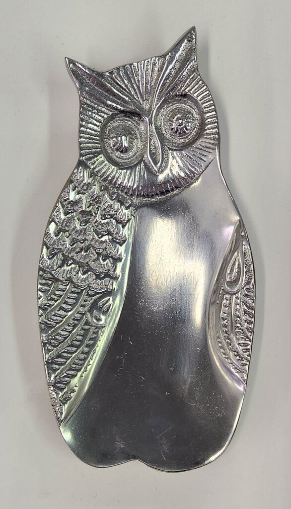 NEW Textured Aluminum Owl Tray - 12369