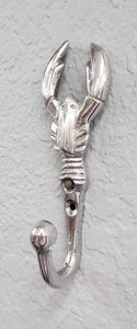 NEW Textured Aluminum Lobster Wall Hook -13727