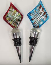 Load image into Gallery viewer, NEW Gift Set: Corkscrew &amp; Two Art Glass Bottle Stoppers 656012

