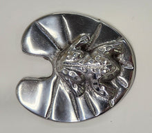 Load image into Gallery viewer, NEW Cast Aluminum Frog &amp; Lily Pad Paperweight - 12658
