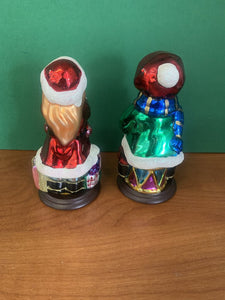 Thomas Pacconi Classics Blown Glass Santa w/ Boy&Girl Set 2004 w/Box