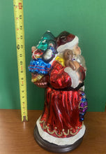 Load image into Gallery viewer, Thomas Pacconi Classics Blown Glass Santa w/ Boy&amp;Girl Set 2004 w/Box
