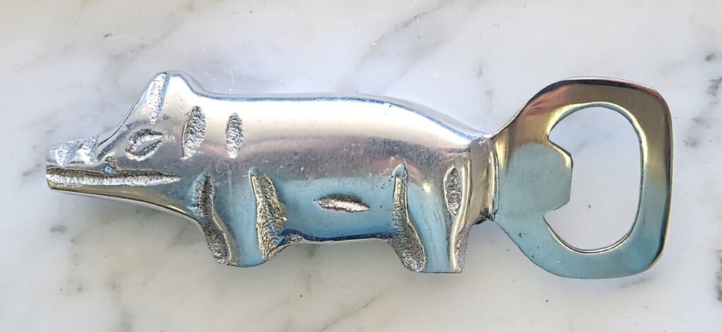 NEW Textured Aluminum Pig Bottle Opener - 12675