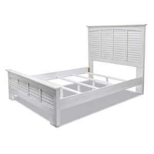 NEW Surfside Bed - Weathered White Finish