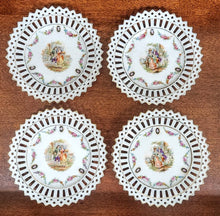 Load image into Gallery viewer, SET 4-Pc Vintage Reticulated Porcelain Dishes

