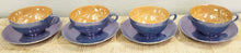 Load image into Gallery viewer, SET 8-Pc Vintage Lustreware Tea Cups &amp; Saucers
