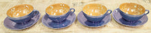 Load image into Gallery viewer, SET 8-Pc Vintage Lustreware Tea Cups &amp; Saucers
