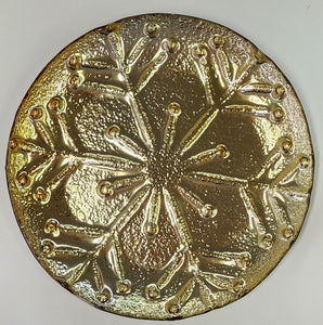 NEW Gold Snowflake Tray 655802 Large