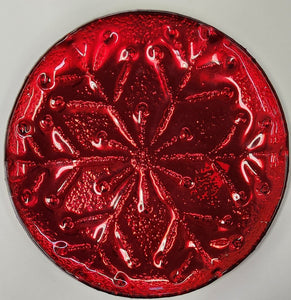 NEW Red Snowflake Tray 655434 Medium