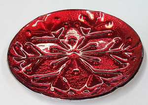 NEW Red Snowflake Tray 655434 Medium